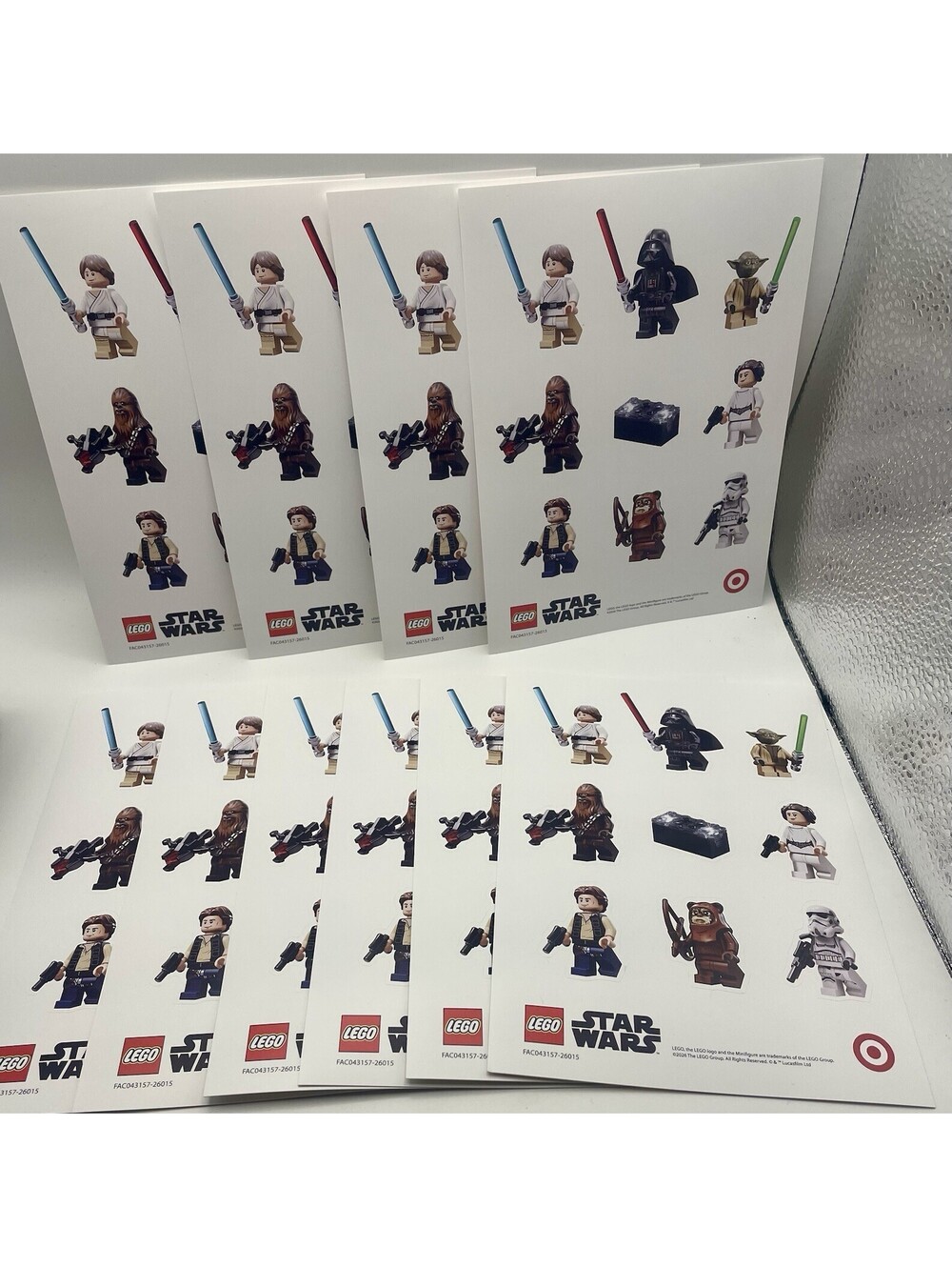 LEGO Star Wars Smart Play Target Promotional Sticker Sheet Lot Of 10